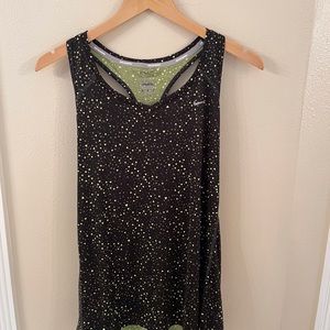 Nike Dri-Fit singlet. Black with lime green pattern. Size XL.